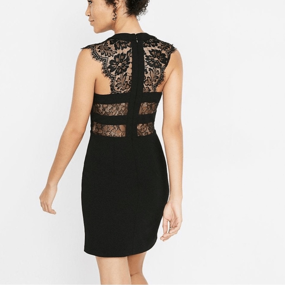 Express Black Lace Mini Dress